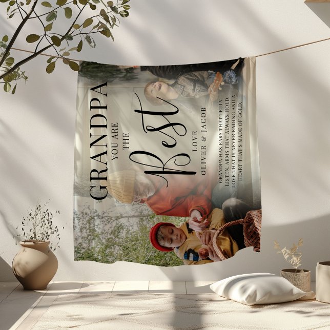 Moderne "GRANDPA"-Fotos, Namen und Kostenvoranschl Fleecedecke (Von Creator hochgeladen)