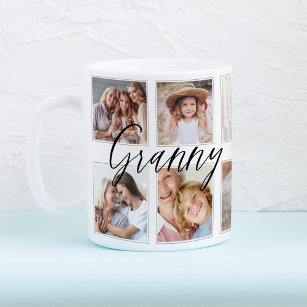 Moderne Granny Script   Entenkinder - FotoCollage Kaffeetasse