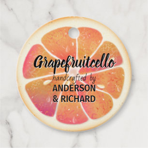 Moderne Grapefruit Frucht Grapefruitcello Geschenkanhänger