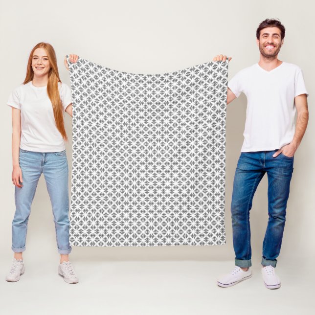Moderne Graphit-Damaskus-Muster-Fliesendecke Fleecedecke (Beispiel)