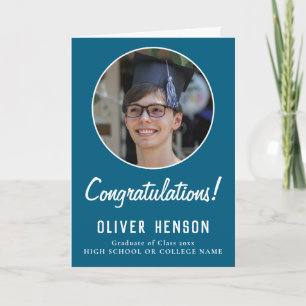 Moderne Gratulation Absolvent Foto Abschluss Karte