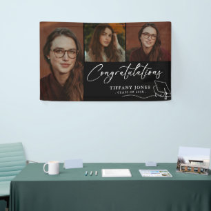 Moderne Gratulation Foto Graduation Party Banner