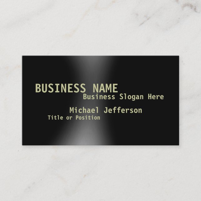 Moderne Grau Black Consultant Business Card Visitenkarte (Vorderseite)