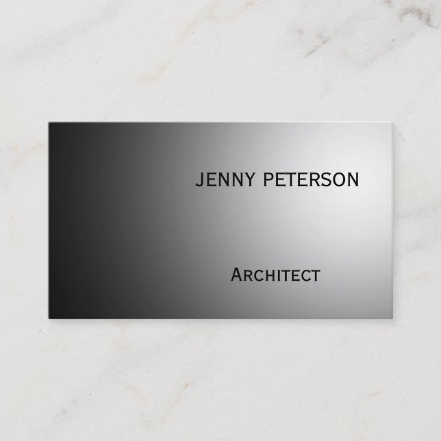 Moderne Grau Consultant Beruflich Business Card Visitenkarte (Vorderseite)