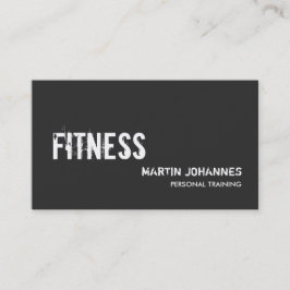 Moderne Grau Personal Trainer Business Card Visitenkarte