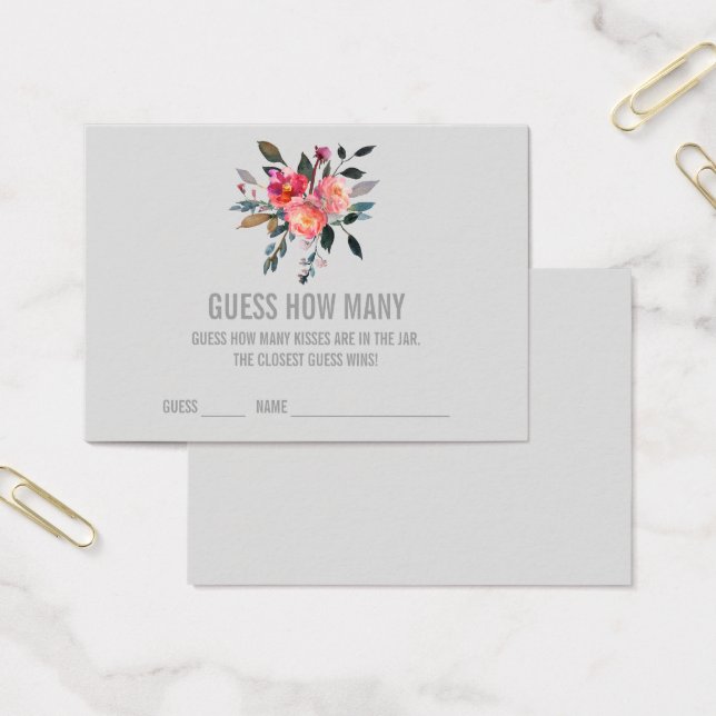 Moderne Grau schätzt, wie viele Kisses Game Cards (Büro)