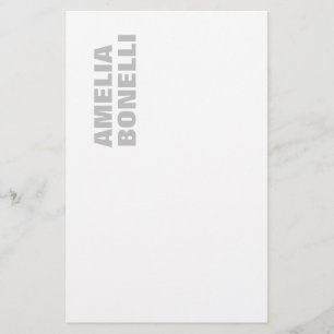 Moderne Grau Weiß Fett Minimalistisch Professionel Briefpapier