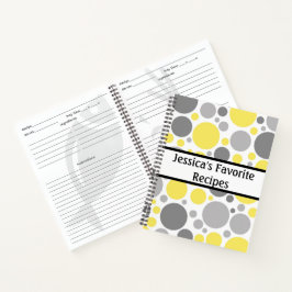 Moderne Graubläschen und Gelbbläschen Personalisie Notizbuch