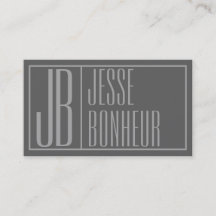 Moderne graue Anfangsbuchstaben und Namenslogo