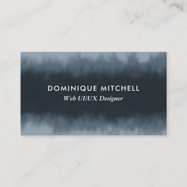 Moderne graue Aquarellfarben - individuelle Visite Visitenkarte (Vorderseite)
