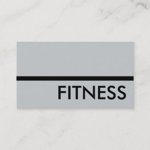 Moderne Graue Berufliche Fitness Business Card Visitenkarte