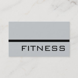 Moderne Graue Berufliche Fitness Business Card Visitenkarte