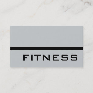 Moderne Graue Berufliche Fitness Business Card Visitenkarte