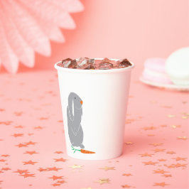 Moderne graue Bunny Baby Dusche GeburtstagCups Pappbecher