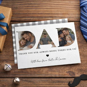 Moderne graue Dad-Foto-Collage Vatertagsgeschenk Feiertagskarte