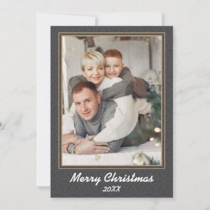 Moderne graue Frohe Weihnachten Foto Weihnachten