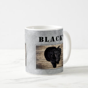 Moderne Graue-Hund-Haustier-Name-Foto Kaffeetasse