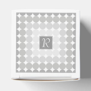 Moderne graue Kreise Monogramm Geschenkschachtel