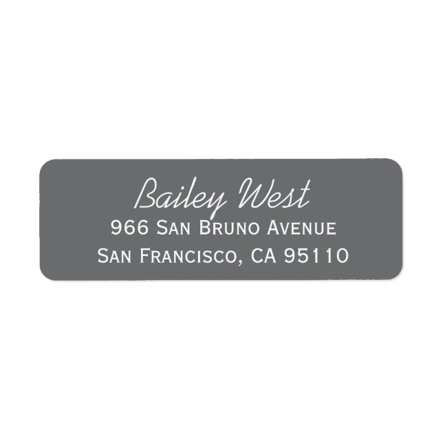 Moderne graue Labels (Vorne)