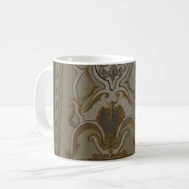 MODERNE _GRAUE_OZEAN BLAU_ 1 KAFFEETASSE Rmdesignf (Vorderseite Links)