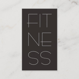 Moderne graue professionelle Fitness-Visitenkarte Visitenkarte