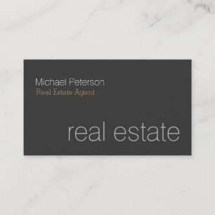 Moderne Graue Real Anwesen Agent Business Card Visitenkarte