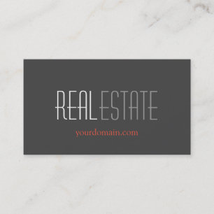 Moderne Graue Real Anwesen Standard Business Card Visitenkarte