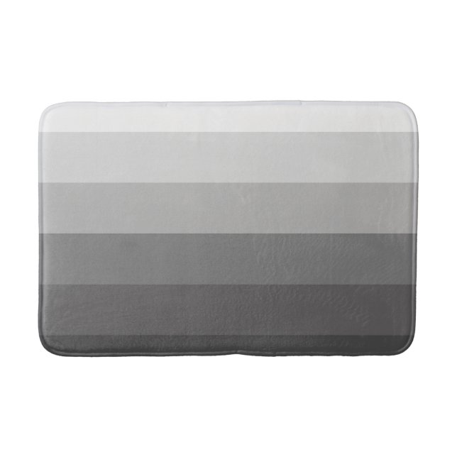 Moderne graue Streifen Badematte (Vorderseite)