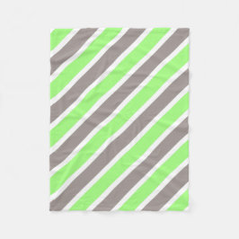 Moderne graue Streifen Fleecedecke