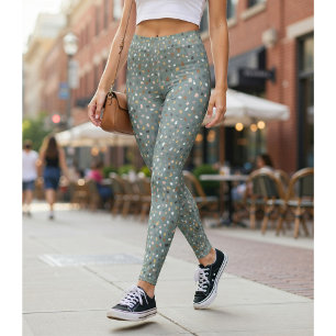Moderne graue Terrazzo-Muster-Leggings Leggings