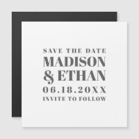 Moderne graue Typografie Save the Date