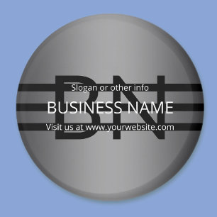 Moderne graue und horizontale schwarze Streifen Magnet