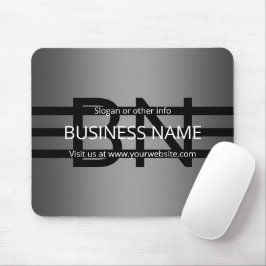 Moderne graue und horizontale schwarze Streifen Mousepad