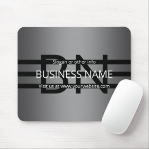 Moderne graue und horizontale schwarze Streifen Mousepad