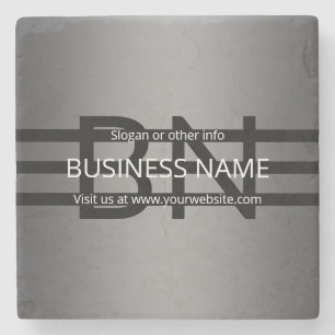 Moderne graue und horizontale schwarze Streifen Steinuntersetzer