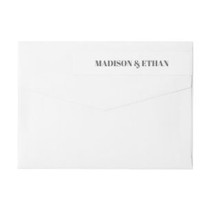 Moderne graue und weiße, kühne Hochzeitsstiftung R