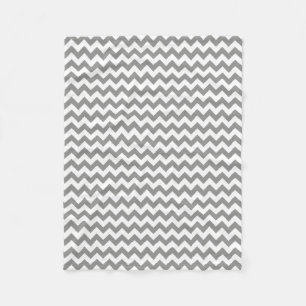 Moderne, graue und weiße Zickzack Zigzag Fleecedecke
