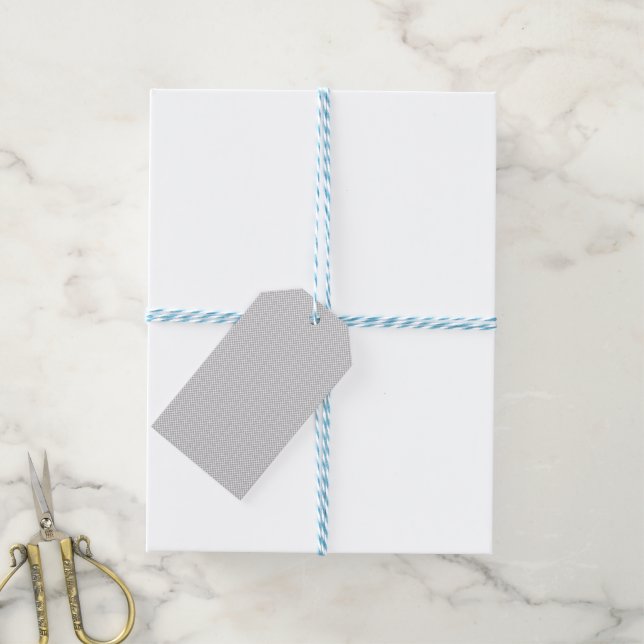 Moderne graue Weihnachts-Geschenkverpackung Geschenkanhänger (Mit Garn)