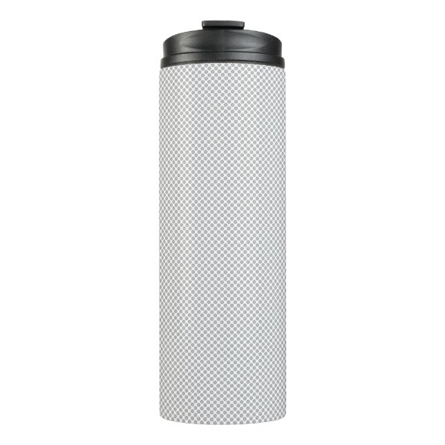 Moderne graue Weihnachts-Geschenkverpackung Thermosbecher (Vorderseite)