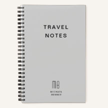 Moderne Gray Monogram Travel