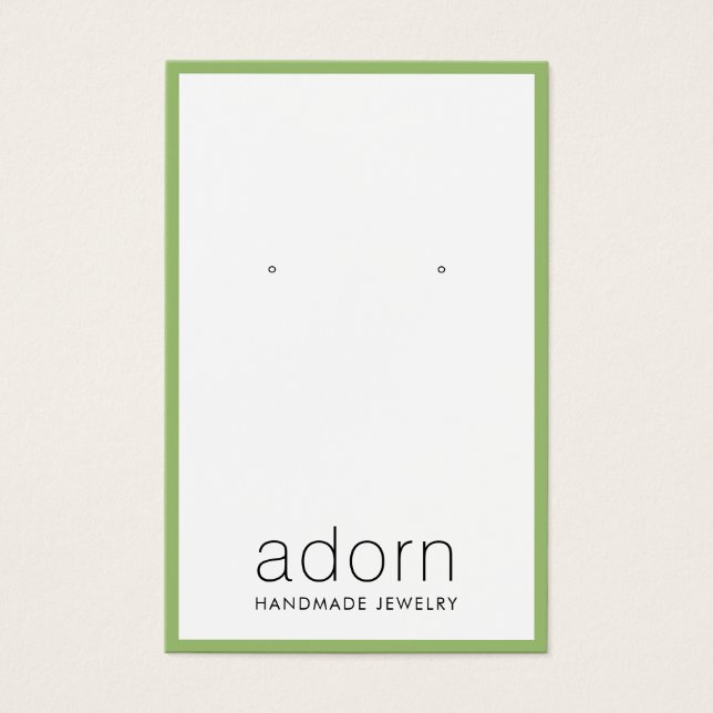 Moderne Green Border Schmuckkollektion Ohrring Dis (Vorderseite)