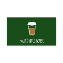 Moderne Green Custom Coffee House Loyalty Card