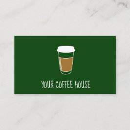 Moderne Green Custom Coffee House Loyalty Card Treuekarte