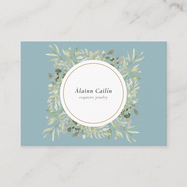 Moderne Green Ering Display Card Visitenkarte (Vorderseite)