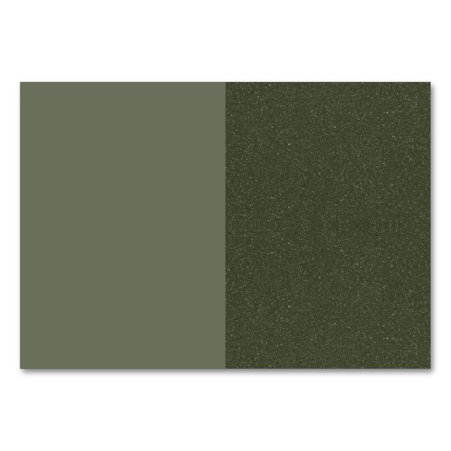 Moderne Green Event Table Card - individuell anpas Tischnummer (Vorderseite)