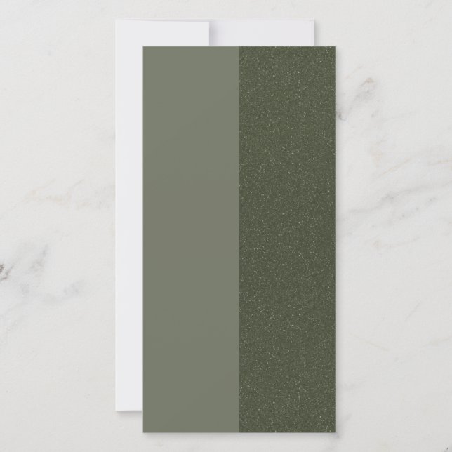 Moderne Green Flat Card mit Textur (nach Maß) Ankündigung (Vorderseite)