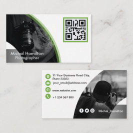 Moderne Green Fotograf Business Card Visitenkarte