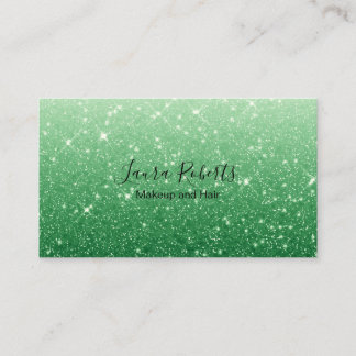 Moderne Green Glitzer Business Card Visitenkarte