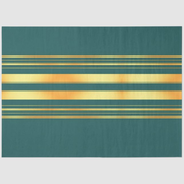 Moderne Green Gold Luxus Linen Texture Collection Seidenpapier (Vorderseite)