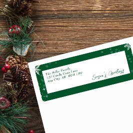 Moderne Green Line Rücksendeadressen-Aufkleber